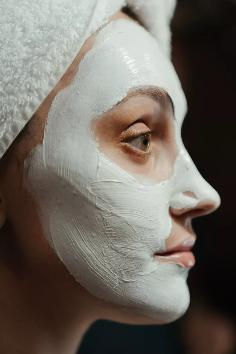 a cream is applying on the face while prebridal treatment